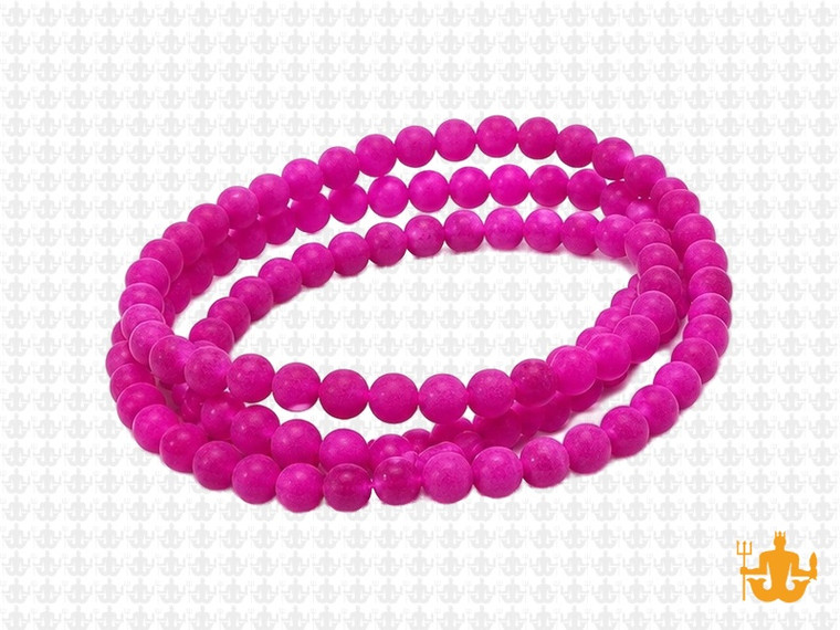 4mm Matte Rose Agate Round Beads 15.5" dyed [4f11m]