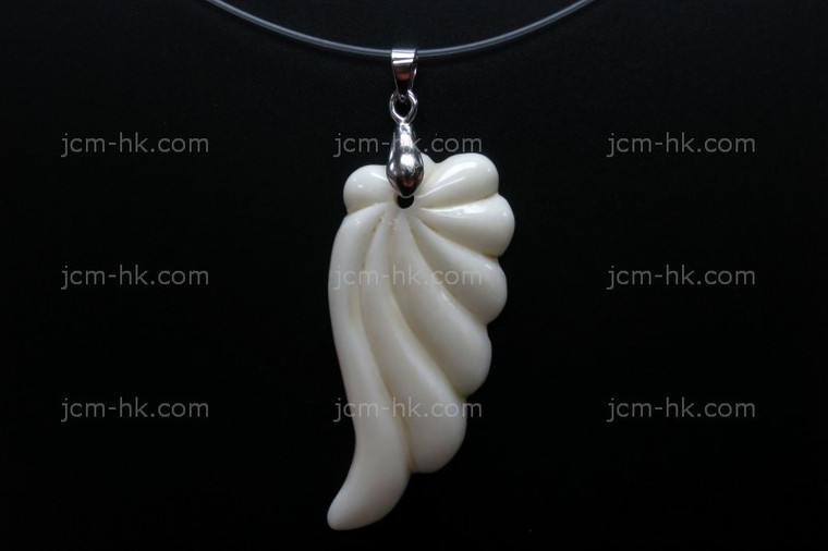 22x48mm Buffalo Bone Carved Designer Bead Pendant [z7010]