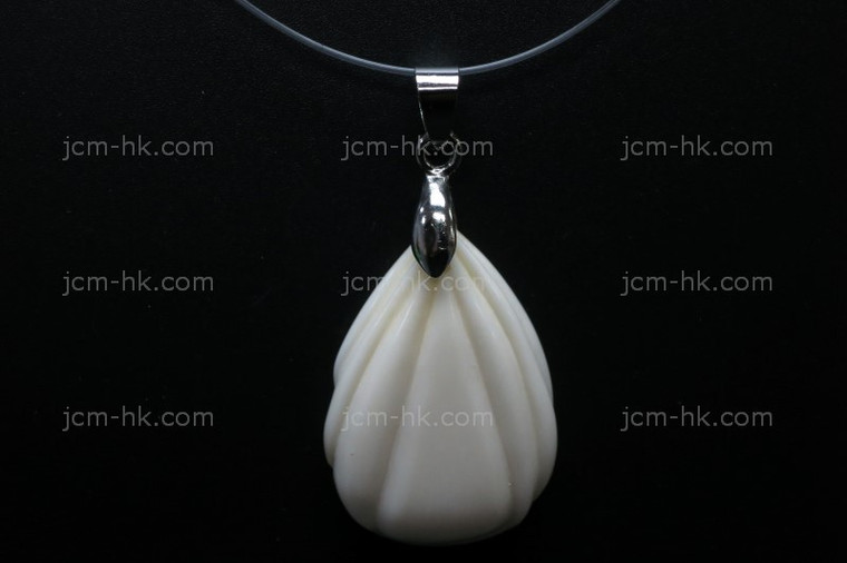 22x32mm Buffalo Bone Carved Designer Bead Pendant [z7026]