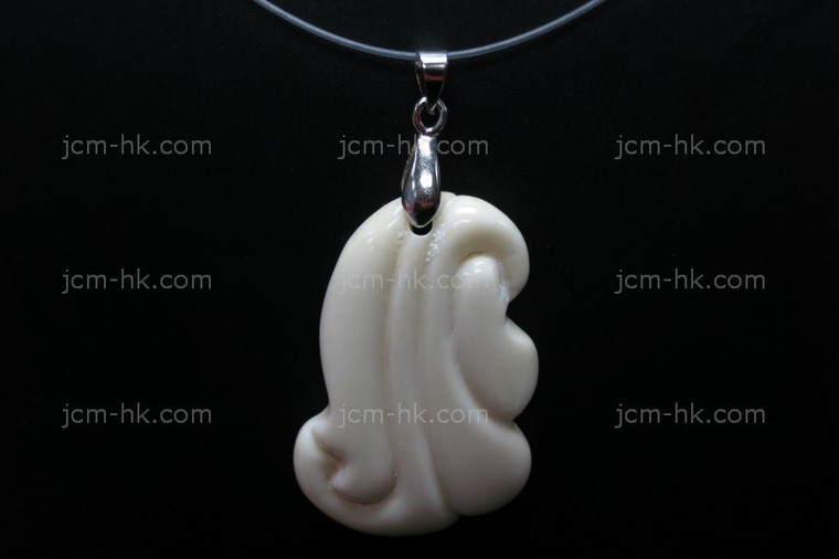25x40mm Buffalo Bone Carved Designer Bead Pendant [z7066]