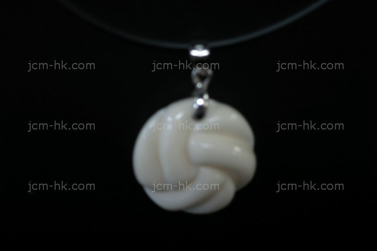 20x20mm Buffalo Bone Carved Designer Bead Pendant [z7111]