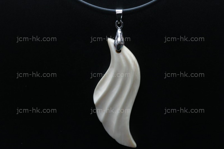 20x50mm Buffalo Bone Carved Designer Bead Pendant [z7136]