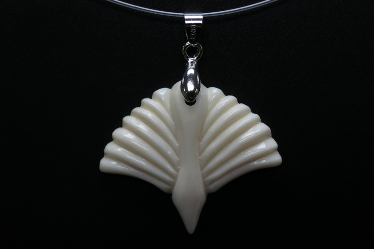 40x35mm Buffalo Bone Designer Bead Pendant [z8295]