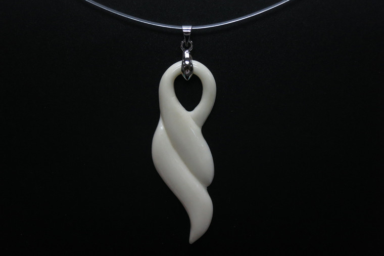 20x60mm Buffalo Bone Designer Bead Pendant [z8296]
