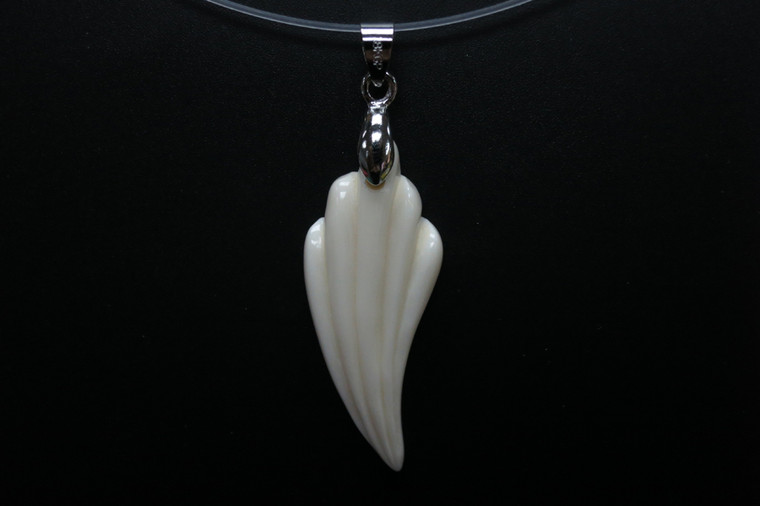 18x42mm Buffalo Bone Designer Bead Pendant [z8378]