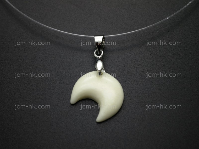 15mm Buffalo Bone Designer Bead Pendant [z8486]