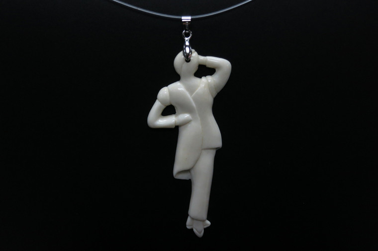 35x85mm Buffalo Bone Beauty Designer Bead Pendant [z5465]