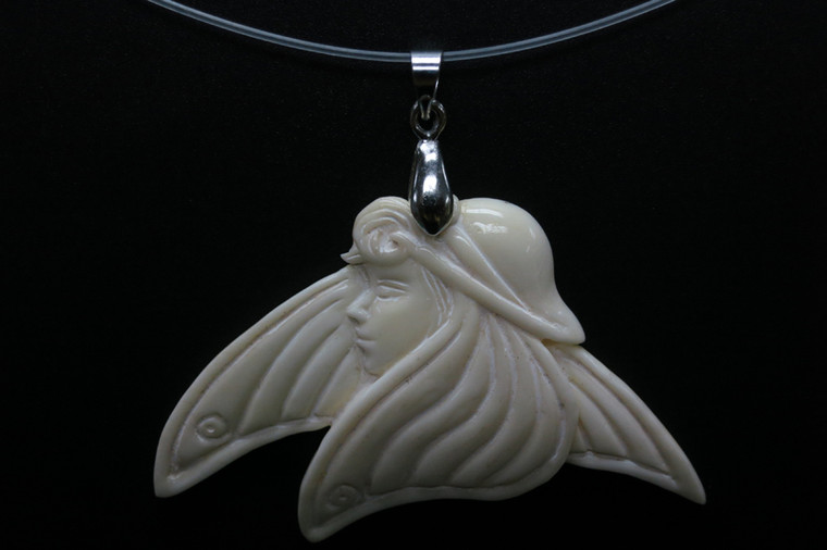 56x36mm Buffalo Bone Beauty Designer Bead Pendant [z5497]