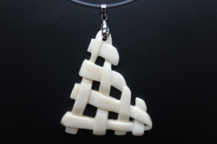 50x58mm Buffalo Bone Designer Bead Pendant [z5661]