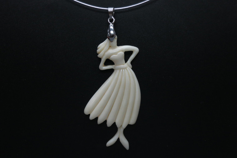 28x60mm Buffalo Bone Beauty Designer Bead Pendant [z5672]