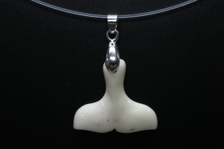 25x22mm Buffalo Bone Whale Designer Bead Pendant [z5691]