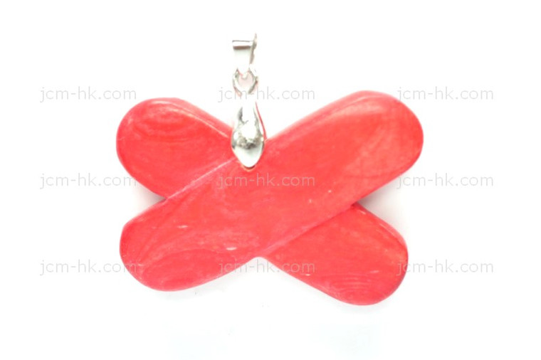 38x26mm Buffalo Bone Designer Bead Pendant, Natural Dyed [z7222]