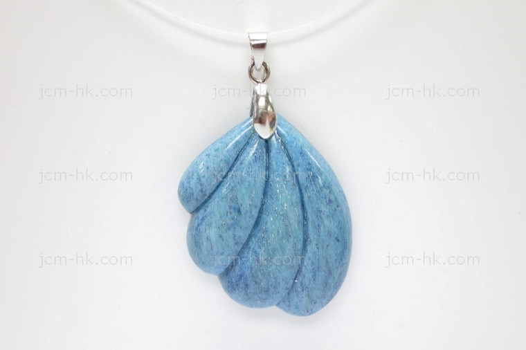 28x36mm Buffalo Bone Designer Bead Pendant, Natural Dyed [z7248]