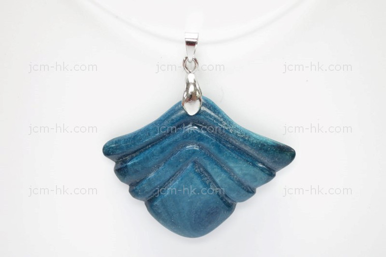 42x30mm Buffalo Bone Designer Bead Pendant, Natural Dyed [z7270]