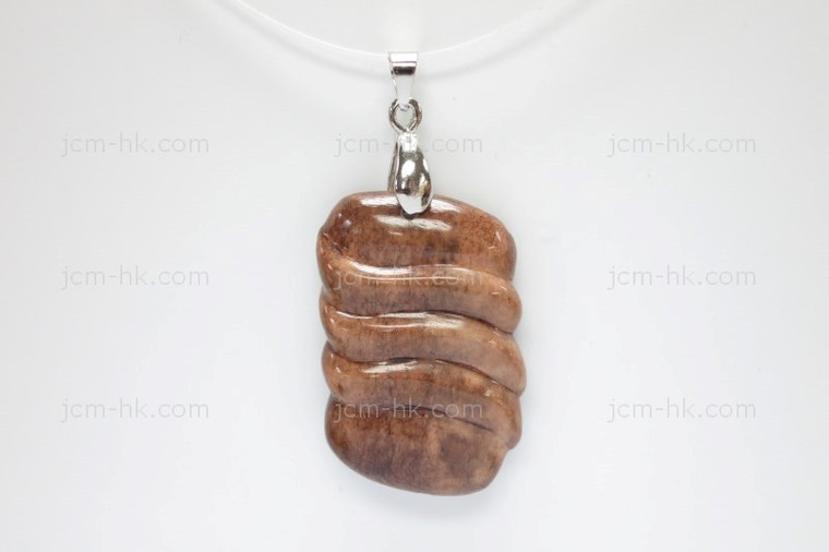 22x32mm Buffalo Bone Designer Bead Pendant, Natural Dyed [z7349]