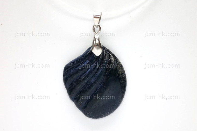 26x32mm Buffalo Bone Designer Bead Pendant, Natural Dyed [z7401]