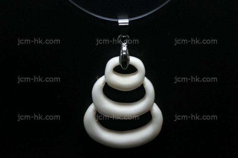 32x38mm Buffalo Bone Dangling Designer Bead Pendant [z7434]