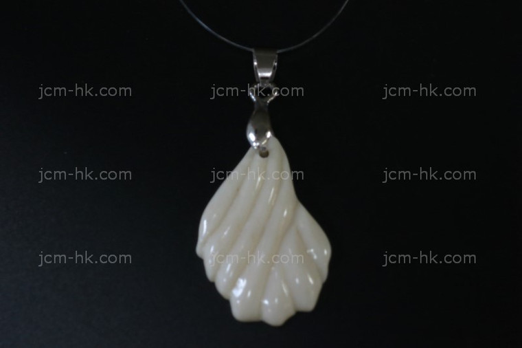 20x28mm Buffalo Bone Carved Designer Bead Pendant [z7466]