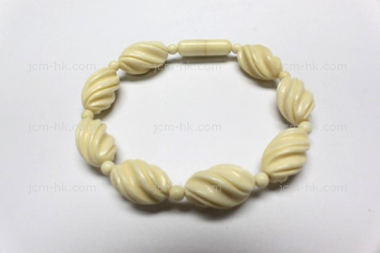 12x18mm Buffalo Bone Bracelet 7.5" [z7825]
