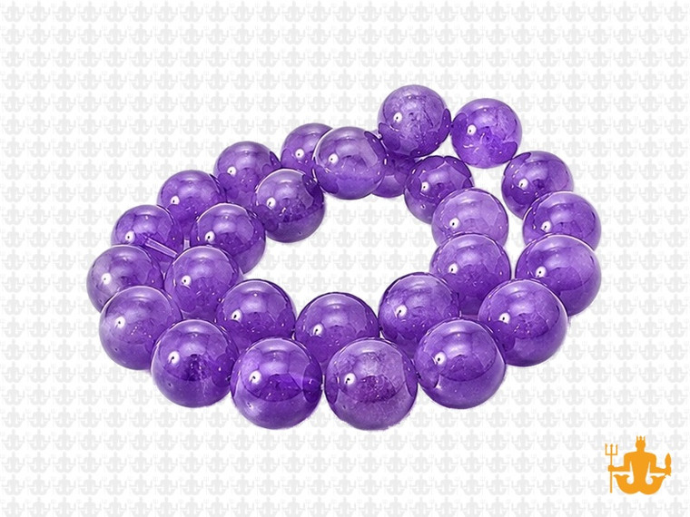 10mm Amethyst Round Beads 15.5" synthetic [10a6]
