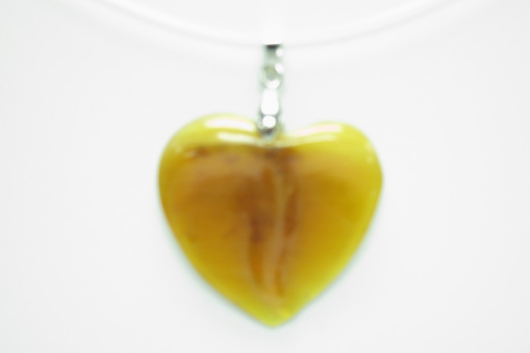 35x32mm Amber Horn heart Designer Bead Pendant [z5349]