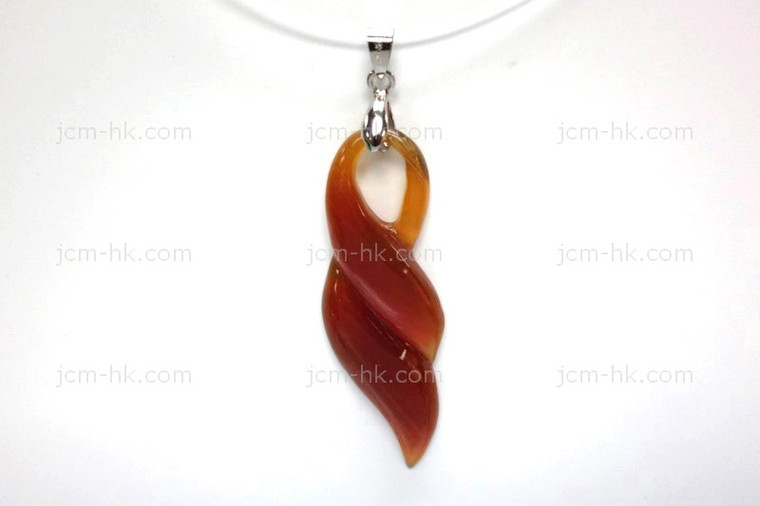 20x60mm Amber Horn Designer Bead Pendant [z8375]