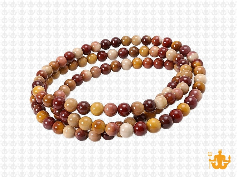 4mm Mookaite Round Beads 15.5" natural [4r35]