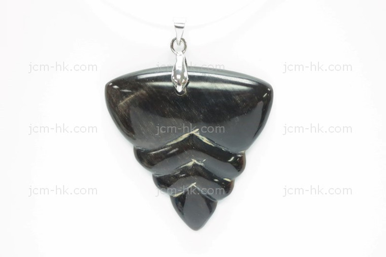 38X38mm Buffalo Horn Carved Designer Bead Pendant [z1563]