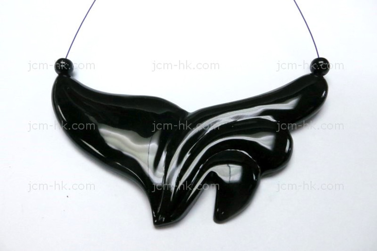 85X38mm Buffalo Horn Carved Part Drill [z1899]