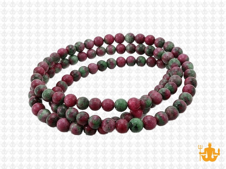 4mm Matte Watermelon Agate Round Beads 15.5" dyed [4r39m]