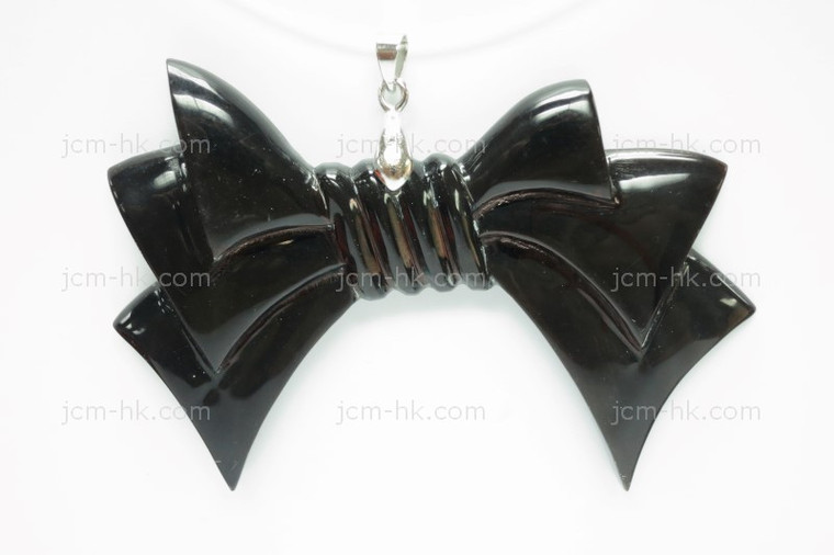 72x45mm Buffalo Horn Bow Tie Designer Bead Pendant [z5329]