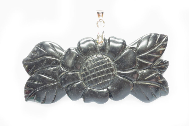 72x35mm Buffalo Horn flower Designer Bead Pendant [z5737]