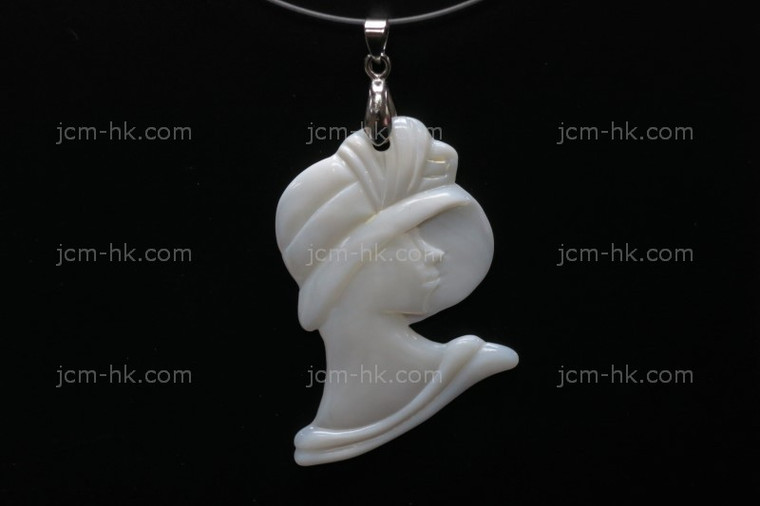 30x52mm Mother of Pearl Beauty Designer Bead Pendant [z5189]