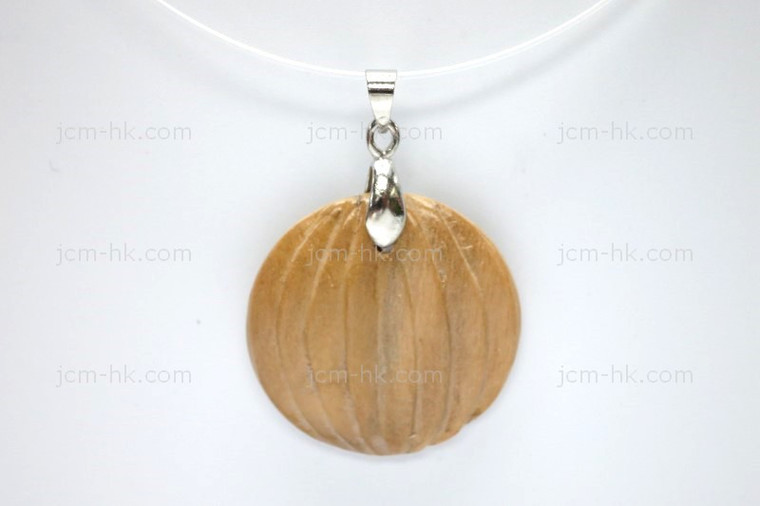 28X28mm Wood Carved Designer Bead Pendant [z1536]