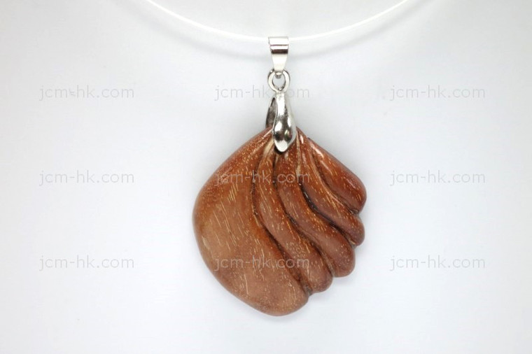 28x32mm Wood Designer Bead Pendant [z7171]