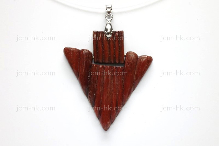 40x45mm Wood Designer Bead Pendant [z7186]
