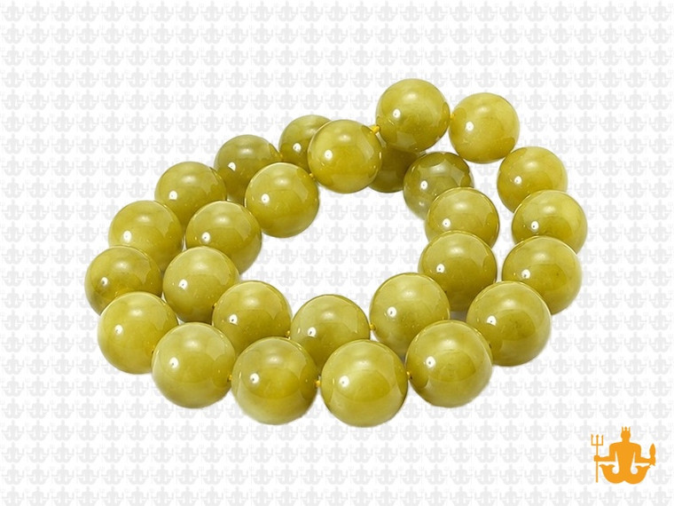 10mm Lemon Agate Round Beads 15.5" dyed [10b82]