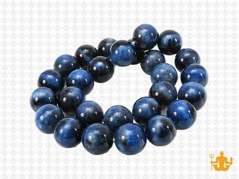 10mm Blue Tiger Eye Round Beads 15.5" dyed [10g3b]