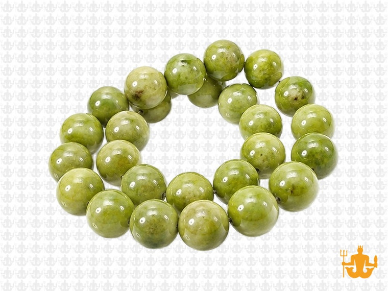 10mm Peridot Sesame Agate Round Beads 15.5" dyed [10g4n]