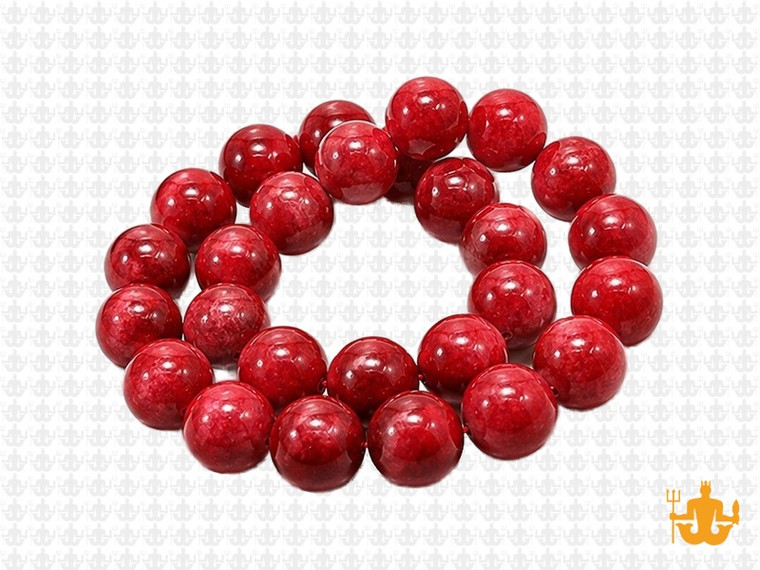 10mm Red Sesame Agate Round Beads 15.5" dyed [10g4r]