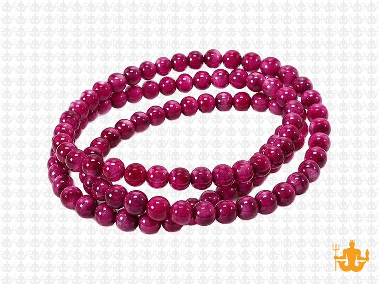 4mm Purple Sesame Agate Round Beads 15.5" dyed [4g4p]