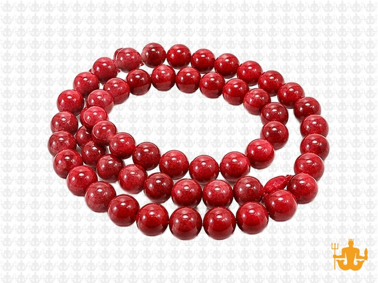 6mm Red Sesame Agate Round Beads 15.5" dyed [6g4r]
