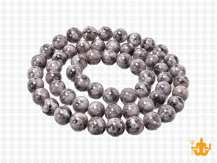 6mm White Sesame Agate Round Beads 15.5" dyed [6g4w]