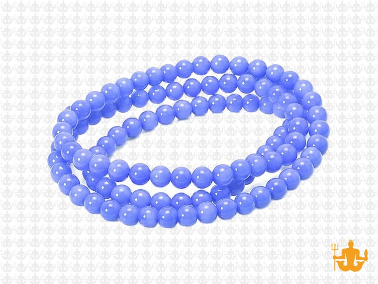 4mm Polish & Matte Chalcedony Round Beads 15.5" synthetic [4x29]
