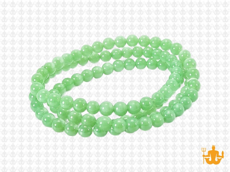 4mm Polish & Matte Chrysprase Round Beads 15.5" synthetic [4x31]