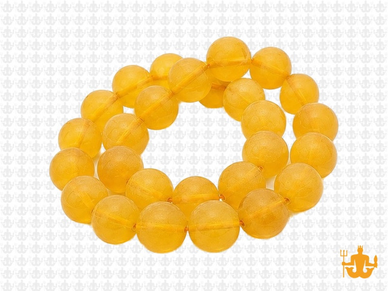 10mm Matte Topaz Round Beads 15.5" synthetic [10a7m]