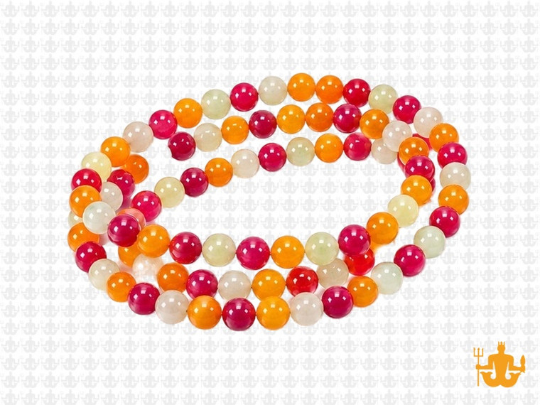 4mm Mix Jade Round Beads 15.5" dyed [4x40]