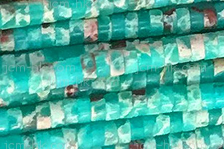 6mm Aqua Sea Sediment Heishi Beads 15.5" dyed [h4r55a-6]
