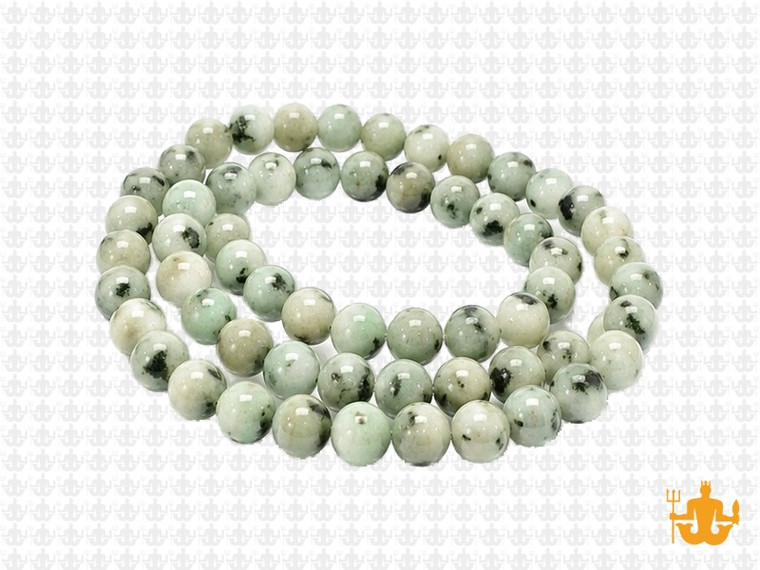 6mm Kiwi Agate Round Beads 15.5" natural [6a19]