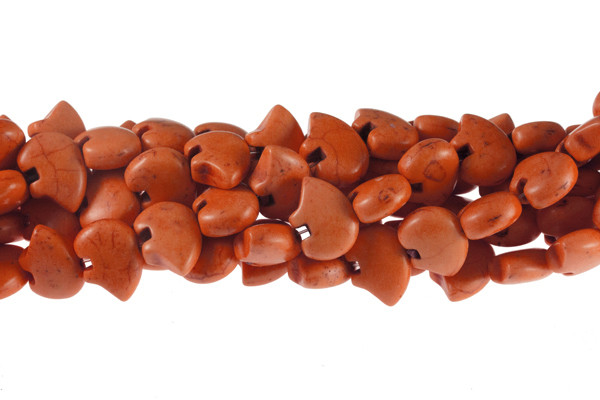 13x18mm Coffee Magnesite Zuni Bear Beads 15.5" [t477c]